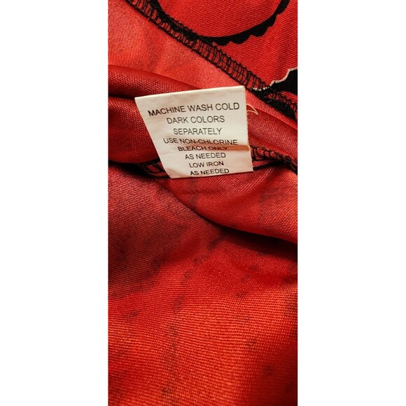 Notations Shirt Jacket Red Black Zippered 3XL Holiday Party Formal Chic Vintage - Picture 7 of 7